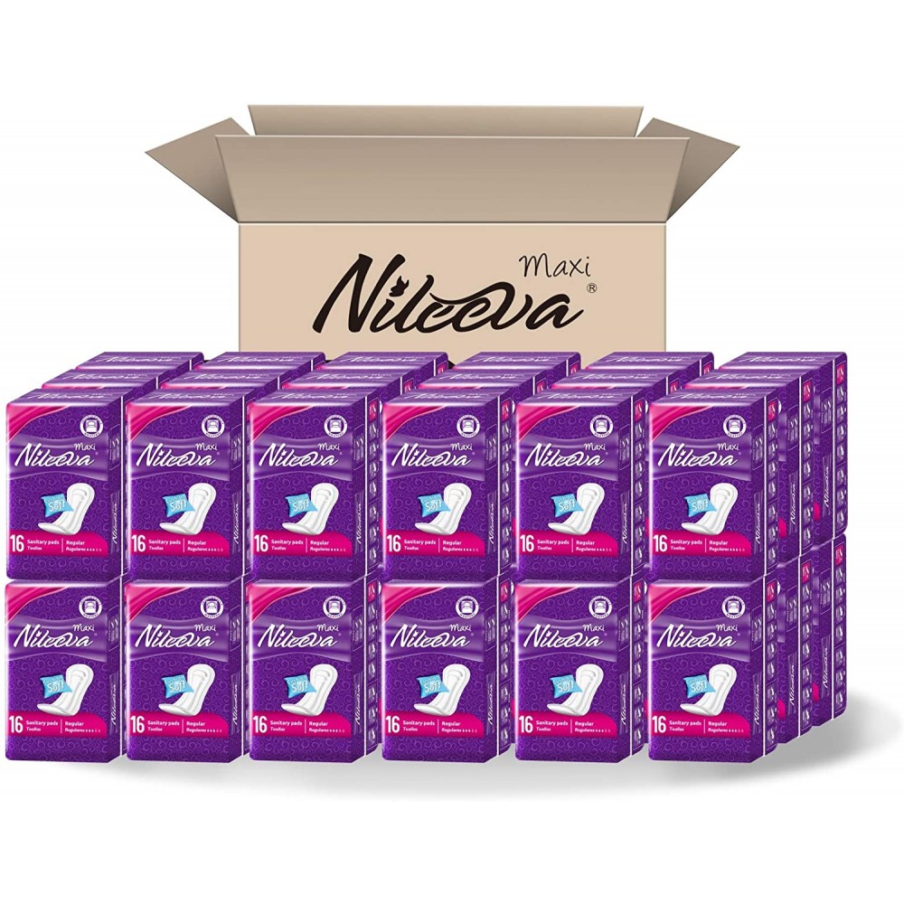 Nileeva Individually Wrapped Super Maxi Sanitary Napkins Feminine Care Super Value 576 Pads 