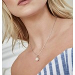 The Pearl Source Freshwater Cultured Pearl Pendant Necklace for Women with Sterling Silver Infinity Design