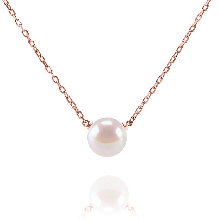 PAVOI Handpicked AAA+ Freshwater Cultured Single Pearl Necklace Pendant | Gold Necklaces for Women