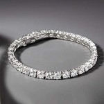 Ross-Simons 15.00-17.00 ct. t.w. CZ Tennis Bracelet in Sterling Silver For Women