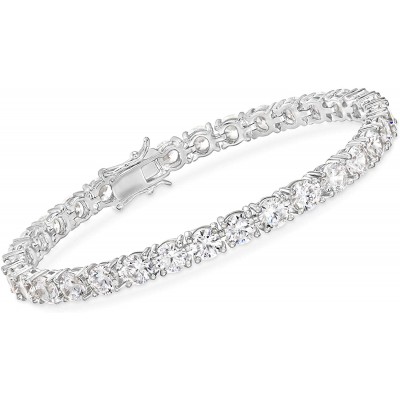 Ross-Simons 15.00-17.00 ct. t.w. CZ Tennis Bracelet in Sterling Silver For Women