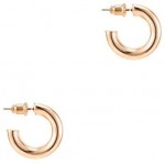 PAVOI 14K Gold Colored Lightweight Chunky Open Hoops | Gold Hoop Earrings for Women