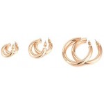 PAVOI 14K Gold Colored Lightweight Chunky Open Hoops | Gold Hoop Earrings for Women