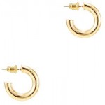 PAVOI 14K Gold Colored Lightweight Chunky Open Hoops | Gold Hoop Earrings for Women