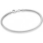 Miabella Solid 925 Sterling Silver Italian 3mm Snake Chain Bracelet for Women Men Teen Girls, Charm Bracelet 6.5, 7, 7.5, 8, 8.5, 9 Inch Made in Italy