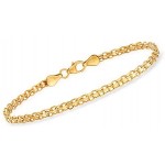 Ross-Simons Italian 14kt Yellow Gold Bismark-Link Bracelet