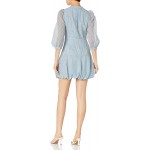 Rebecca Taylor Women's Long Sleeve Organdy Stripe Dress