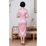 HangErFeng Qipao Women Silk Chinese Traditional Embroidered Improving Cheongsam