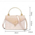 White wolf Women's Small Handbags Fashion Atmosphere Simple Handcuffs Slung Shoulder Bag (Color : Gold)