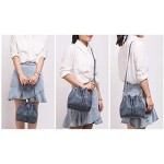 White wolf Small Bag Female Fashion Handbags Handbags Wild Single Shoulder Messenger Bag Bucket Bag