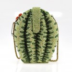 Mary Frances Desert Cactus Flower Beaded Bejeweled Handbag Shoulder Bag