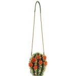 Mary Frances Desert Cactus Flower Beaded Bejeweled Handbag Shoulder Bag