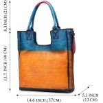 CHERISH KISS Vintage Leather Shoulder Bag for Women Purses and Handbags Ladies Large Capacity Tote Commuter Bag