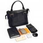 Women's Handbag Genuine Leather Retro Shoulder Bag Top Handle With Removable Strap Crossbody Bag