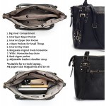 Women's Handbag Genuine Leather Retro Shoulder Bag Top Handle With Removable Strap Crossbody Bag