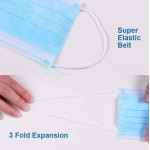 CELLBELL 50pcs Disposable Face Masks with 3 Layer Filter with Elastic Earloop, Breathable Safety Face Scarfs