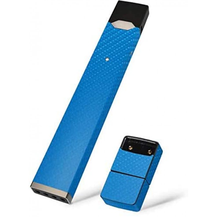 Skinit Decal Skin for Juul E-Cigarette - Officially Licensed Originally Designed Blue Carbon Fiber Design