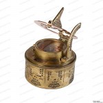 US HANDICRAFTS Vintage Compass NAVIGATIONAL Instrument Marine Sundial Compass with Leather Case | Calendar Engraved Baptism Gifts with Leather Case for Loved Ones| Son| Love| Partner