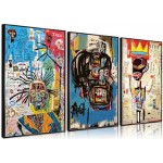 3 Pcs Street Wall Art Modern Abstract Pictures Poster Prints Wall Decor Artist Blue Color Print Canvas Painting for Living Room Bedroom Bathroom Office Home Decorations Unframed