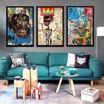 3 Pcs Street Wall Art Modern Abstract Pictures Poster Prints Wall Decor Artist Blue Color Print Canvas Painting for Living Room Bedroom Bathroom Office Home Decorations Unframed