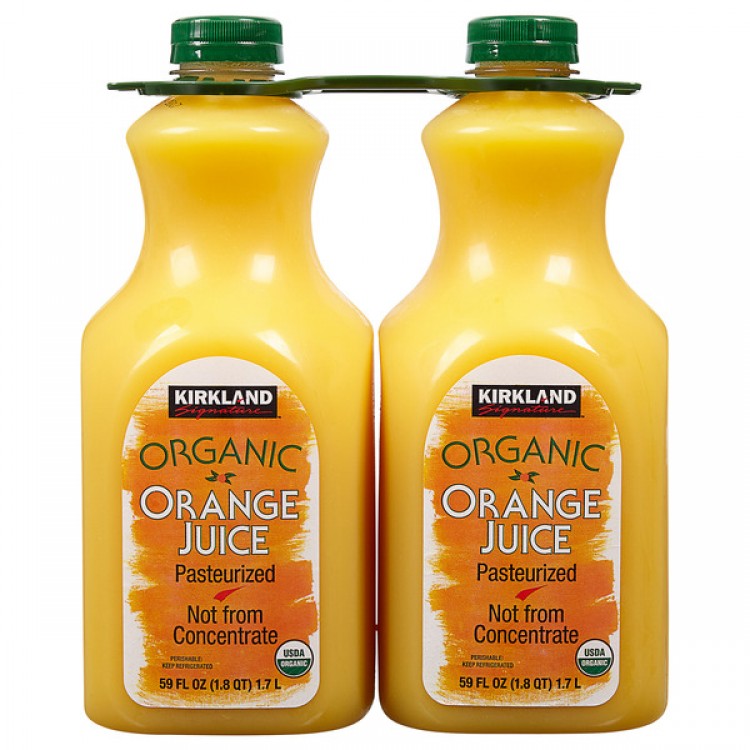 Kirkland Signature Organic Orange Juice, 2 X 59 fl oz