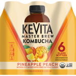 KeVita Master Brew Kombucha, Pineapple Peach, Organic, 6 x 15.2 fl oz