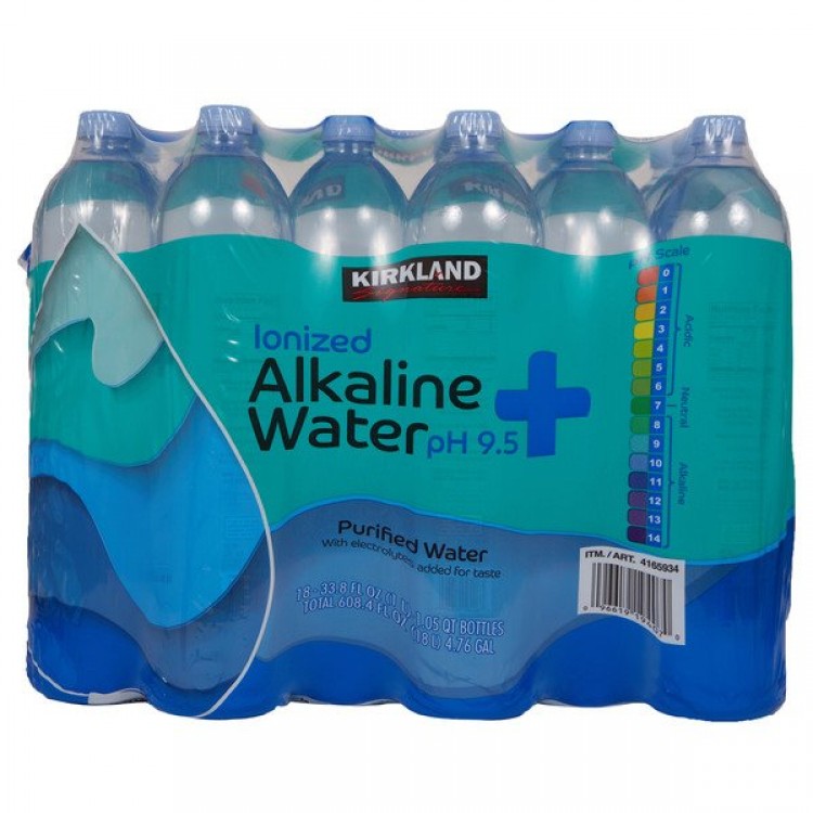 Kirkland Signature Alkaline Water, 18 x 33.8 fl oz