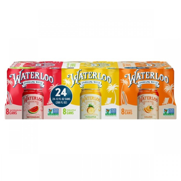 Waterloo Sparkling Water Summer Variety Pack, 24 x 12 oz