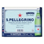 San Pellegrino Sparkling Natural Mineral Water, 15 x 750 ml