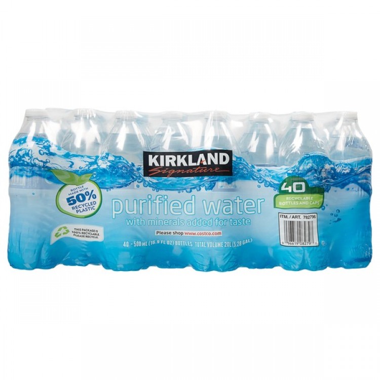 Kirkland Signature Purified Water, 40 x 16.9 fl oz