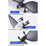 OopsMi Polarized Clip-on Sunglasses TR90 Frame Flip Up Driving Glasses For Prescription Glasses