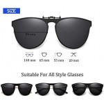 OopsMi Polarized Clip-on Sunglasses TR90 Frame Flip Up Driving Glasses For Prescription Glasses