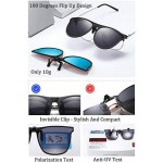 OopsMi Polarized Clip-on Sunglasses TR90 Frame Flip Up Driving Glasses For Prescription Glasses