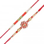 SHOPOGENIE Rakhi for Brother With Gift Set | Set Of 2 Rakhi With Roli Chawal, Card | Rakhi For Brother and Bhabhi | Rakhi for Rakshabandhan