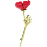 Brooch Pearl Flowers Red Poppy Brooch Elegant Retro Brooches For Women Remembrance Days Gifts Pins Wedding Party Accessories Fashion Brooch