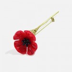 Brooch Pearl Flowers Red Poppy Brooch Elegant Retro Brooches For Women Remembrance Days Gifts Pins Wedding Party Accessories Fashion Brooch