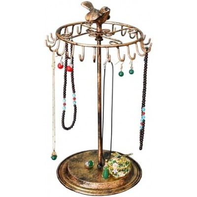 Bird Rotating Necklace Holder Bracelet Stand/Jewelry Organizer/Jewelry Tree,Bronze