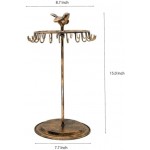 Bird Rotating Necklace Holder Bracelet Stand/Jewelry Organizer/Jewelry Tree,Bronze