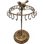 Bird Rotating Necklace Holder Bracelet Stand/Jewelry Organizer/Jewelry Tree,Bronze