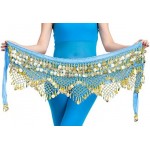 Aivtalk Women Belly Dance Hip Scarf with Coins Velvet Belly Dance Belt 320 Coins