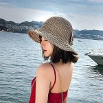 Foldable Wide Brim Floppy Straw Sun Hat Summer Beach Hat for Women Girl