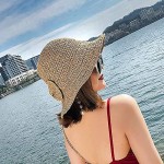 Foldable Wide Brim Floppy Straw Sun Hat Summer Beach Hat for Women Girl