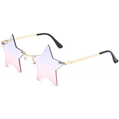 Star Rimless Sunglasses Women/Men Unique Pentagram Party glasses Prom Streetwear