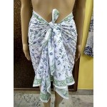 FIKIMOS Sarong Cum Mini Scarfs Pure cotton indian design hand block printed mini stoll for girls, women Mini Scarfs No