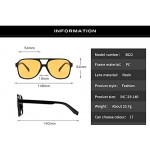 YAMEIZE Retro Double Bridge Rectangle Sunglasses - for Women Men Square Night Vision UV400 Protection Glasses for Driving