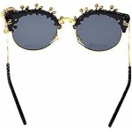 Glasses Women's Sunglasses Handmade Metal Flower Polarized Baroque for Women Retro Gold Color UV Protection Driving Sunglasses Blue Light Glasses for Women