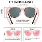 Sunglasses Fit Over Glasses, Polarized 100% UV Protection Wrap-around Sunglasses for Men & Women Driving