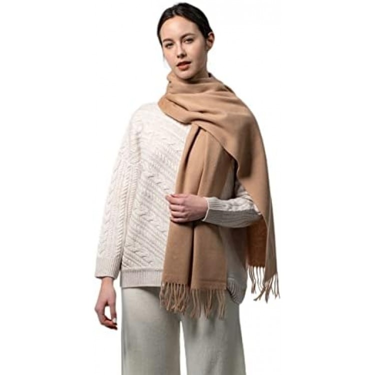 MERINOSNUG Alpaca Scarf Women’s Pashmina Shawls and Wraps Cashmere for Evening Dress Bridesmaid Wedding Bridal Winter Warm Long Large Wool Scarves Ships from Austrlia