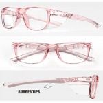 HTS TR90NZZ Safety Glasses Small Size with Side Shields ANSI Z87 Optical Eyeglass prescription Frame Scratch Fog Resistant