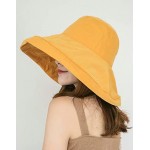 Women Sun Hat Wide Brim UV Protection Soild Bucket Hat Travel Outdoor Beach Hat